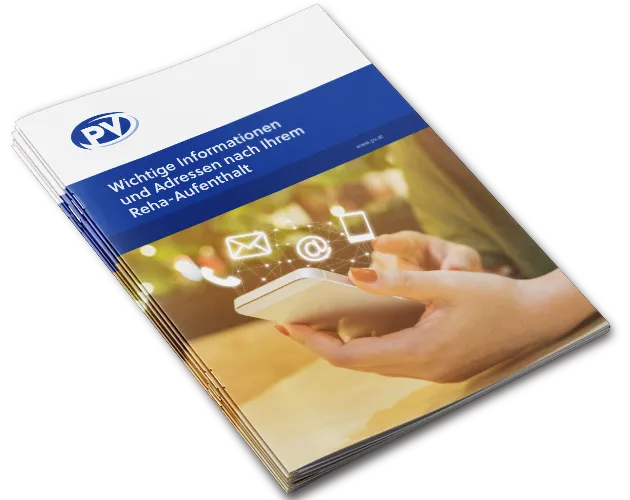 Titelbild der Brosch&uuml;re "Wichtige Informationen und Adressen nach Ihrem Reha-Aufenthalt"